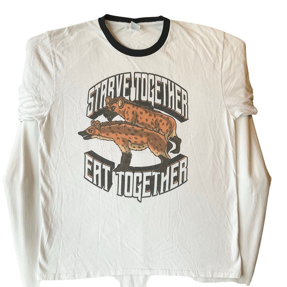 Port & Company Men Short Sleeve T-shirt Size L, Starve Together Eat Together